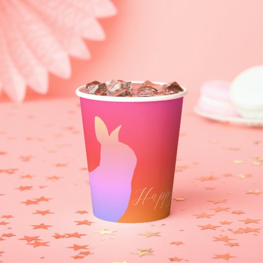 Kute met bunny Art geaccentueerd Papieren Bekers (Insitu)