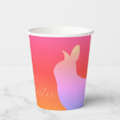 Kute met bunny Art geaccentueerd Papieren Bekers (Achterkant)