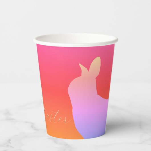 Kute met bunny Art geaccentueerd Papieren Bekers (Achterkant)