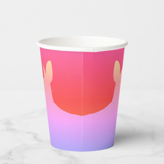 Kute met bunny Art geaccentueerd Papieren Bekers (Rechts)