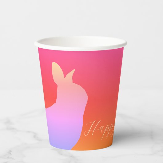 Kute met bunny Art geaccentueerd Papieren Bekers (Voorkant)