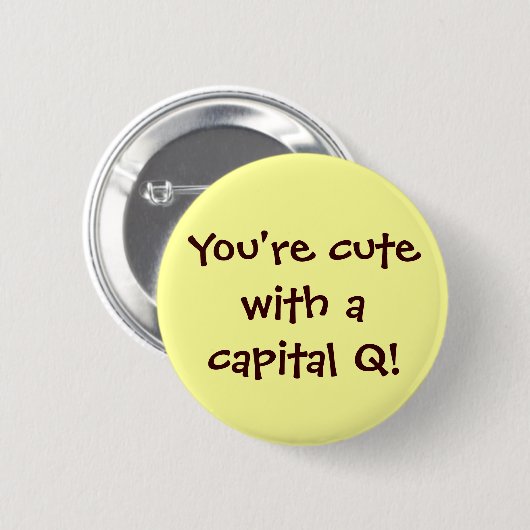 Kute met een Button Kapitaal-Q (Voorkant /achterkant)