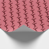 Kute met kerstinslag bekleed kerstpapier cadeaupapier (Hoek)