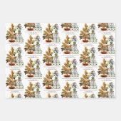 Kute Mice Jingle helemaal weg Merry Kerstnaam Inpakpapier Vel (Voorkant 3)