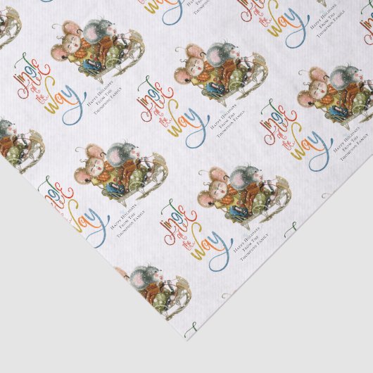 Kute Mice Jingle Way Glitter Name Tissuepapier (Detail)