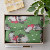 Kute mid-century Retro-kersthond Tissuepapier (Geschenk)