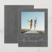 Kute minimalist... ben je mijn Bridesmaid foto (Voorkant / Achterkant)