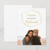 Kute minimalist... ben je mijn Bridesmaid foto (Voorkant / Achterkant)