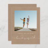 Kute minimalist... ben je mijn Bridesmaid foto (Voorkant / Achterkant)