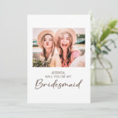 Kute minimalist... ben je mijn Bridesmaid foto Kaart (Staand voorkant)