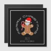 Kute Minimalist Kerstmis 2021 Gingerbrood Man (Voorkant / Achterkant)