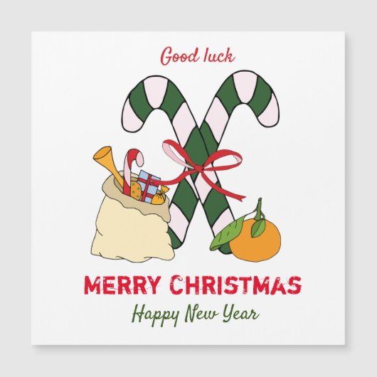 Kute Minimalist Kerstmis en Nieuwjaar Happy (Voorkant)