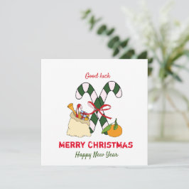 Kute Minimalist Kerstmis en Nieuwjaar Happy