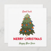 Kute Minimalist Kerstmis en Nieuwjaar Happy (Voorkant / Achterkant)