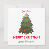 Kute Minimalist Kerstmis en Nieuwjaar Happy (Voorkant)