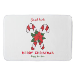 Kute Minimalist Kerstmis en Nieuwjaar Happy Badmat