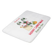 Kute Minimalist Kerstmis en Nieuwjaar Happy Badmat (Gekanteld)