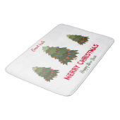Kute Minimalist Kerstmis en Nieuwjaar Happy Badmat (Gekanteld)