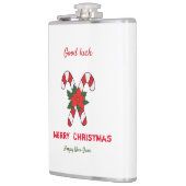 Kute Minimalist Kerstmis en Nieuwjaar Happy Heupfles (Links)