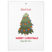 Kute Minimalist Kerstmis en Nieuwjaar Happy Klembord (Achterkant)