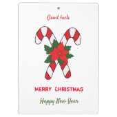 Kute Minimalist Kerstmis en Nieuwjaar Happy Klembord (Achterkant)