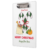 Kute Minimalist Kerstmis en Nieuwjaar Happy Klembord (Links)