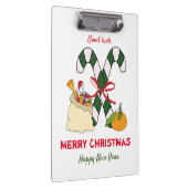 Kute Minimalist Kerstmis en Nieuwjaar Happy Klembord (Rechts)