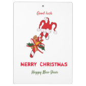 Kute Minimalist Kerstmis en Nieuwjaar Happy Klembord (Achterkant)