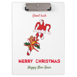 Kute Minimalist Kerstmis en Nieuwjaar Happy Klembord