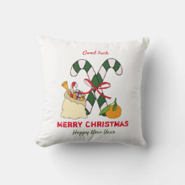 Kute Minimalist Kerstmis en Nieuwjaar Happy Kussen