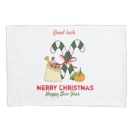 Kute Minimalist Kerstmis en Nieuwjaar Happy Kussensloop