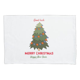 Kute Minimalist Kerstmis en Nieuwjaar Happy Kussensloop