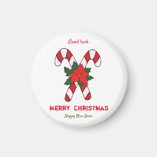 Kute Minimalist Kerstmis en Nieuwjaar Happy Magneet