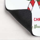 Kute Minimalist Kerstmis en Nieuwjaar Happy Muismat (Hoek)