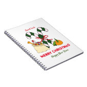 Kute Minimalist Kerstmis en Nieuwjaar Happy Notitieboek (Rechterzijde)