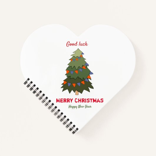 Kute Minimalist Kerstmis en Nieuwjaar Happy Notitieboek (Voorkant)