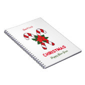 Kute Minimalist Kerstmis en Nieuwjaar Happy Notitieboek (Rechterzijde)