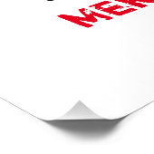 Kute Minimalist Kerstmis en Nieuwjaar Happy Perfect Poster (Hoek)