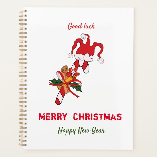 Kute Minimalist Kerstmis en Nieuwjaar Happy Planner (Voorkant)