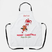Kute Minimalist Kerstmis en Nieuwjaar Happy Schort (Voorkant)