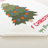 Kute Minimalist Kerstmis en Nieuwjaar Happy Sherpa Deken (3/4)