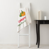 Kute Minimalist Kerstmis en Nieuwjaar Happy Sherpa Deken (In situ)