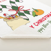 Kute Minimalist Kerstmis en Nieuwjaar Happy Sherpa Deken (3/4)