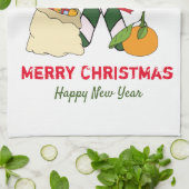 Kute Minimalist Kerstmis en Nieuwjaar Happy Theedoek (Gevouwen)