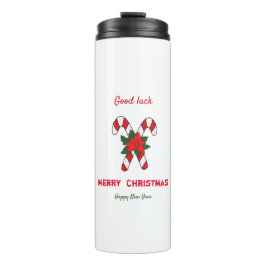 Kute Minimalist Kerstmis en Nieuwjaar Happy Thermosbeker