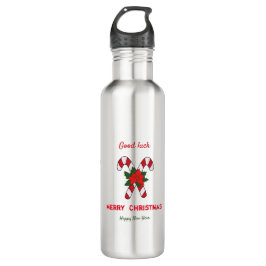 Kute Minimalist Kerstmis en Nieuwjaar Happy Waterfles