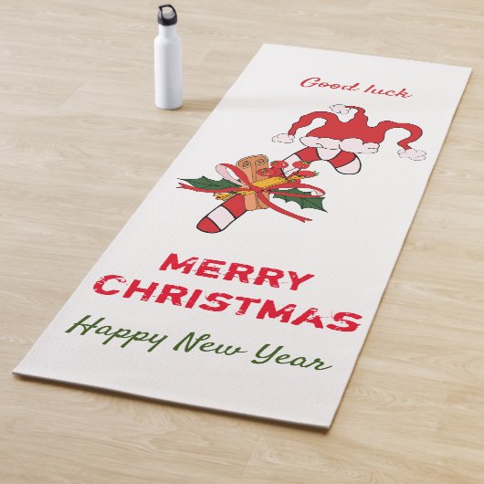 Kute Minimalist Kerstmis en Nieuwjaar Happy Yogamat (In situ)