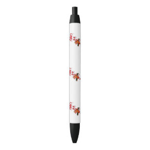 Kute Minimalist Kerstmis en Nieuwjaar Happy Zwarte Inkt Pen