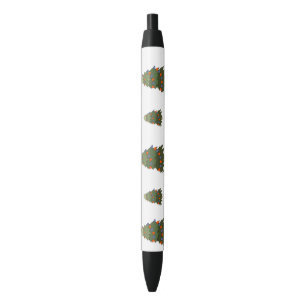 Kute Minimalist Kerstmis en Nieuwjaar Happy Zwarte Inkt Pen