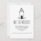Kute minimalist We hebben het nieuwe adres verplaa Aankondiging (Voorkant)